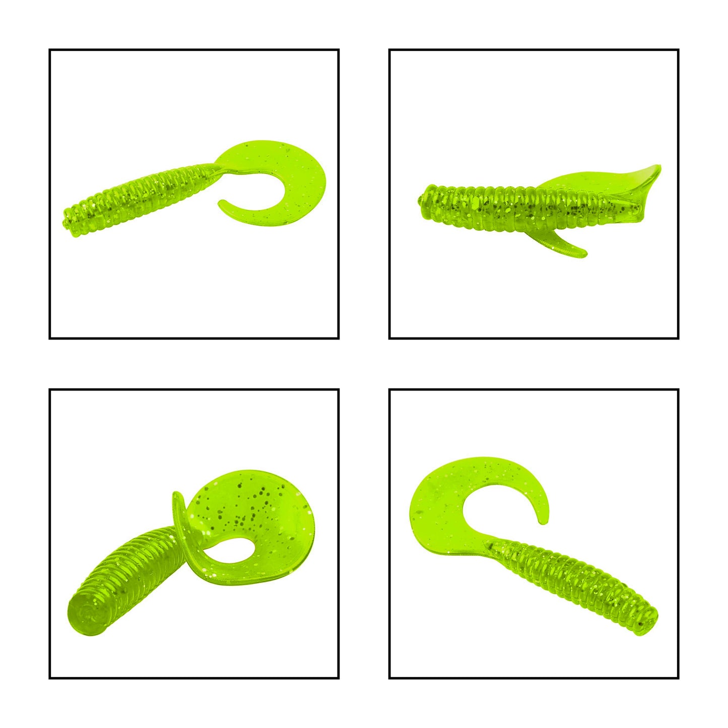 Silikon Kurt Yem - 60mm - Fluo Yeşil - Yumy (18065-SM024-03)
