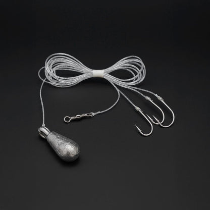 3 İğneli Kurşunlu Beden Takımı - Dip Beden Oltası - Fırdöndülü - 35 gr