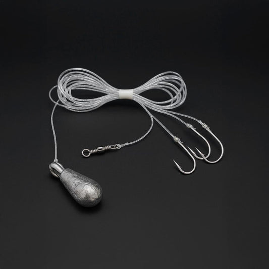 3 İğneli Kurşunlu Beden Takımı - Dip Beden Oltası - Fırdöndülü - 50 gr