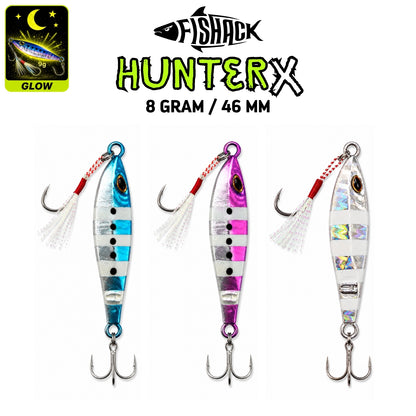 3'lü Metal Jig Yem Seti - Fishack Hunterx - 8g 46mm