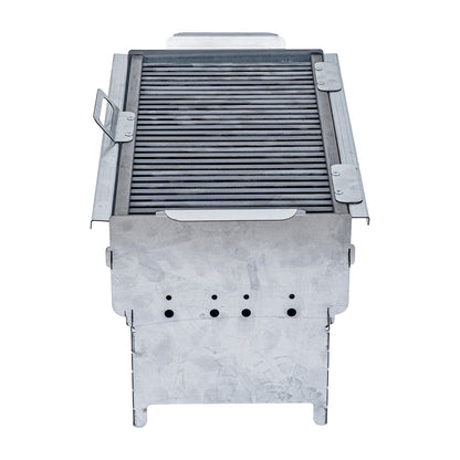 Katlanabilir Ayaklı Portatif Mangal - Paslanmaz - Argeus - Büyük - Taşıma Çantalı