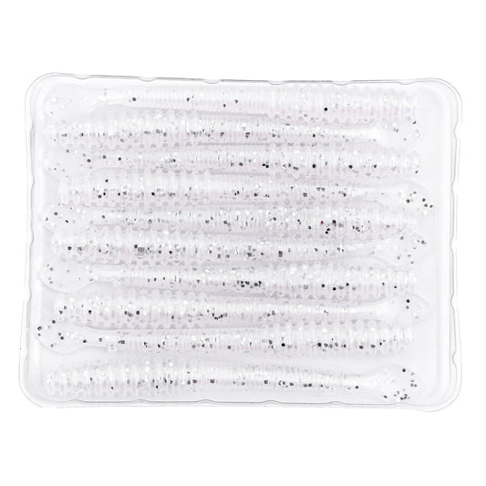Silikon Sahte Kurt Yem - 2,2g 87mm - Fishack Wormix - Silver White