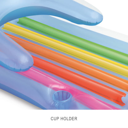 Şişme Havuz Deniz Yatağı - Sultan Yatağı - Bardaklıklı - Mavi (58802EU)