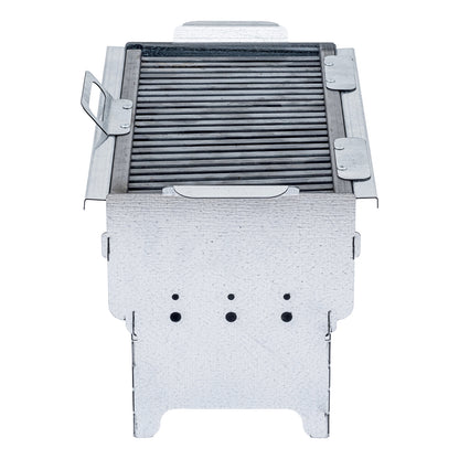 Katlanabilir Ayaklı Portatif Mangal - Paslanmaz - Argeus - Orta - Taşıma Çantalı