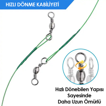 Klipsli Fırdöndülü Çelik Tel 72'li Kartela Set - Savex