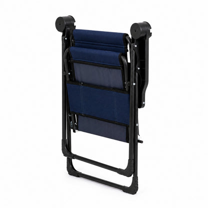 4 Adet Katlanır Kamp Sandalyesi Seti - Rock Plus - Linen Lacivert