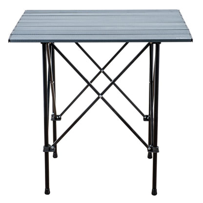 4 Adet Katlanır Kamp Sandalyesi ve Alüminyum Masa Seti - Rock Dark - Sahra - Taşıma Çantalı