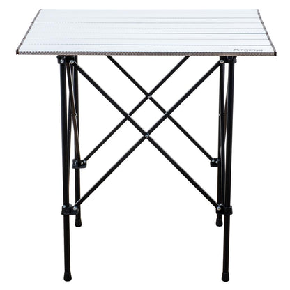 4 Adet Katlanır Kamp Sandalyesi ve Alüminyum Masa Seti - Rock Silver - Kapadokya - Taşıma Çantalı