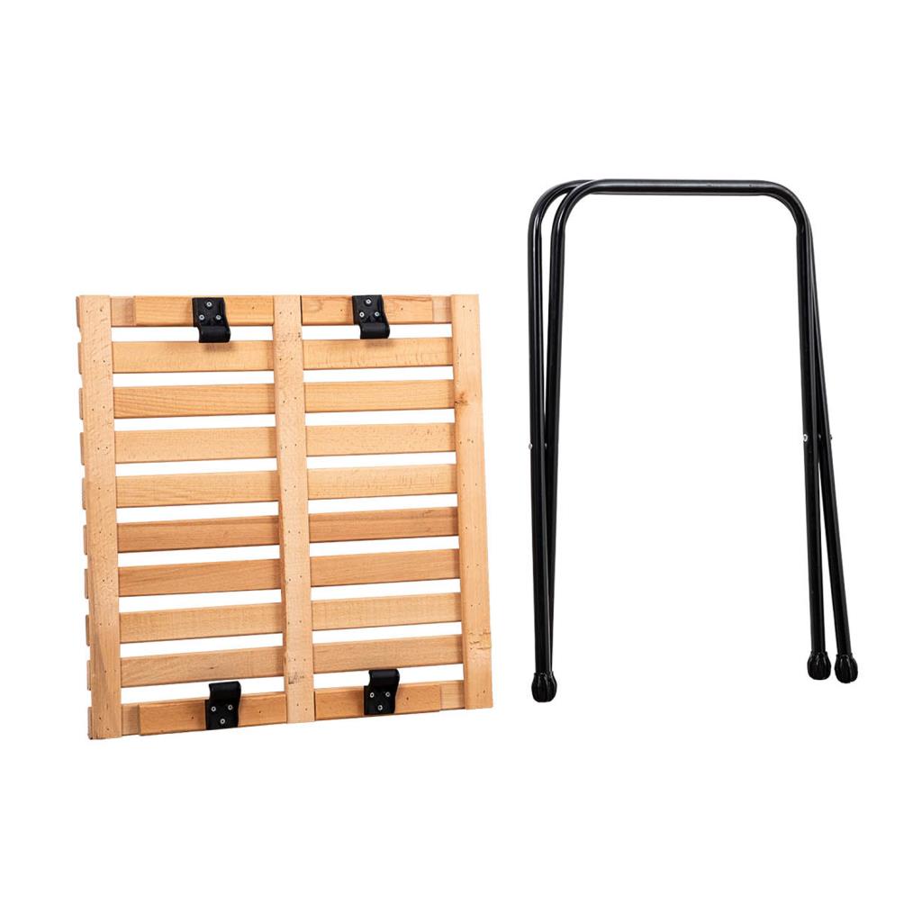 4 Adet Katlanır Kamp Sandalyesi ve Masa Seti - Rock - Kül Gri / Kestane - Bardaklıklı - 140 KG