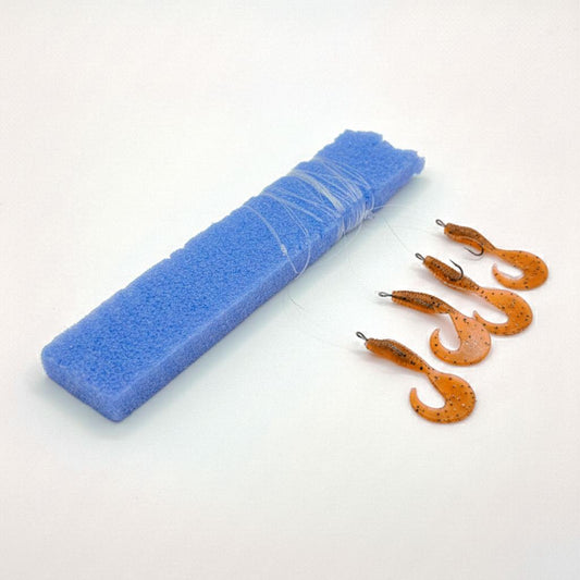 4 İğneli Silikon Çapari Takım - Fishack - Silikon Kurt Yemli