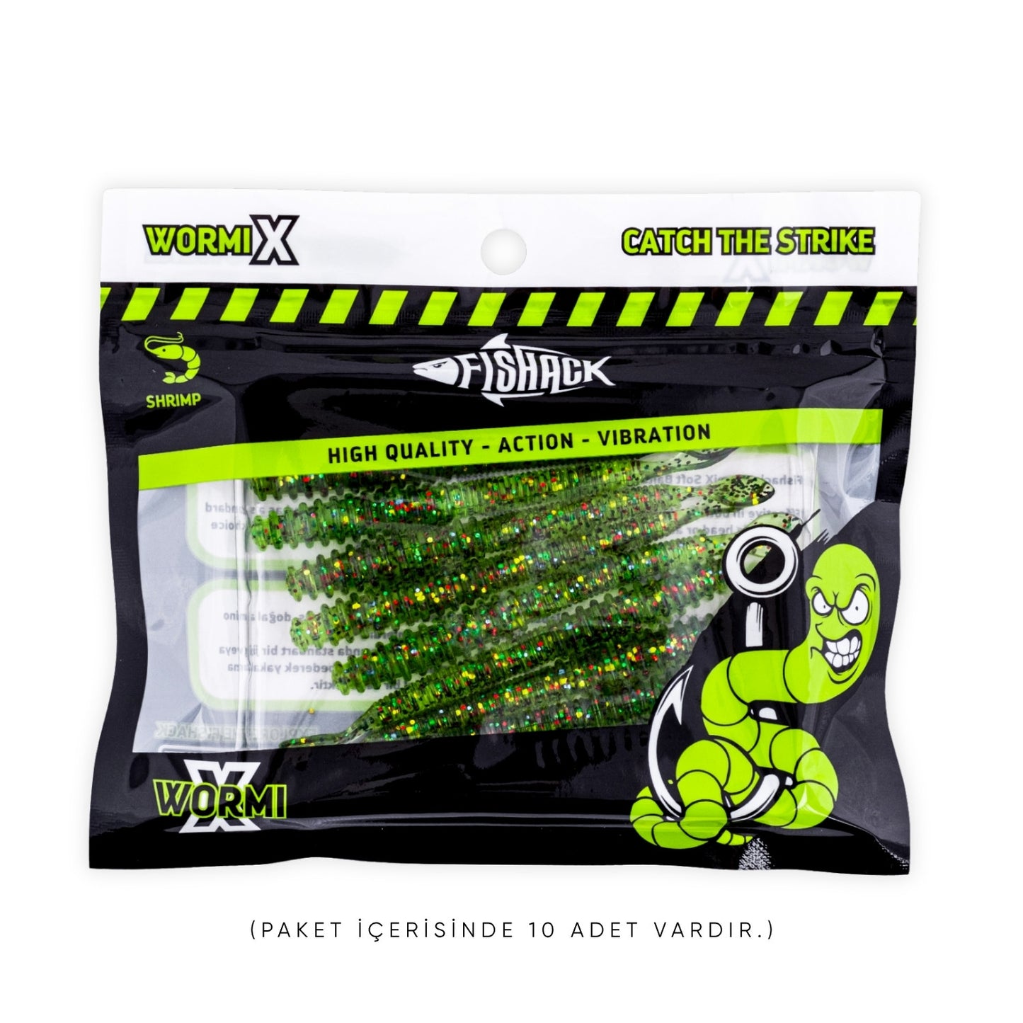 Silikon Sahte Kurt Yem - 2,2g 87mm - Fishack Wormix - Jungle
