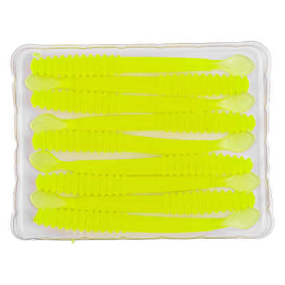 Silikon Sahte Kurt Yem - 2,2g 87mm - Fishack Wormix - Fluo Green - UV Silikon