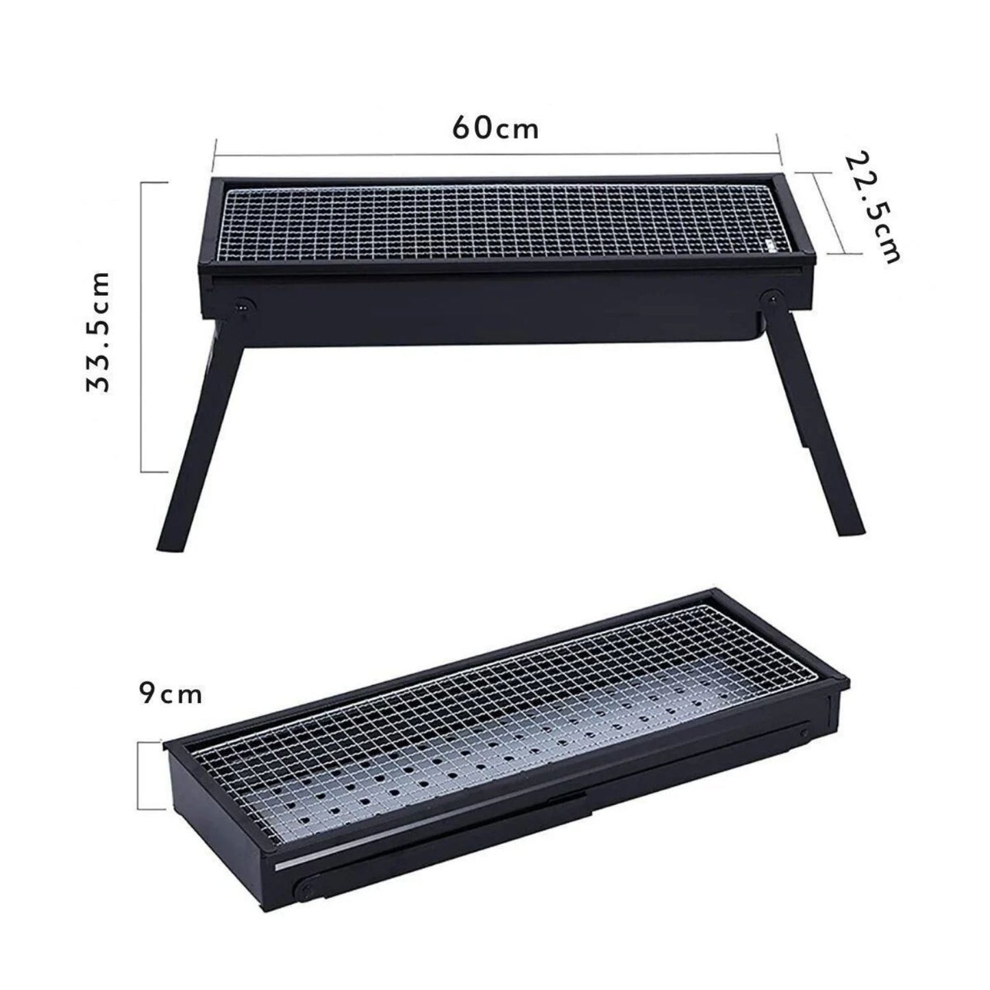 Portatif Katlanabilir Mangal - Madfox Cookout BBQ - Siyah - 547305