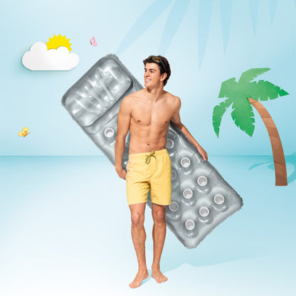 Şişme Havuz Deniz Yatağı - Bardaklıklı - Gümüş (58894)