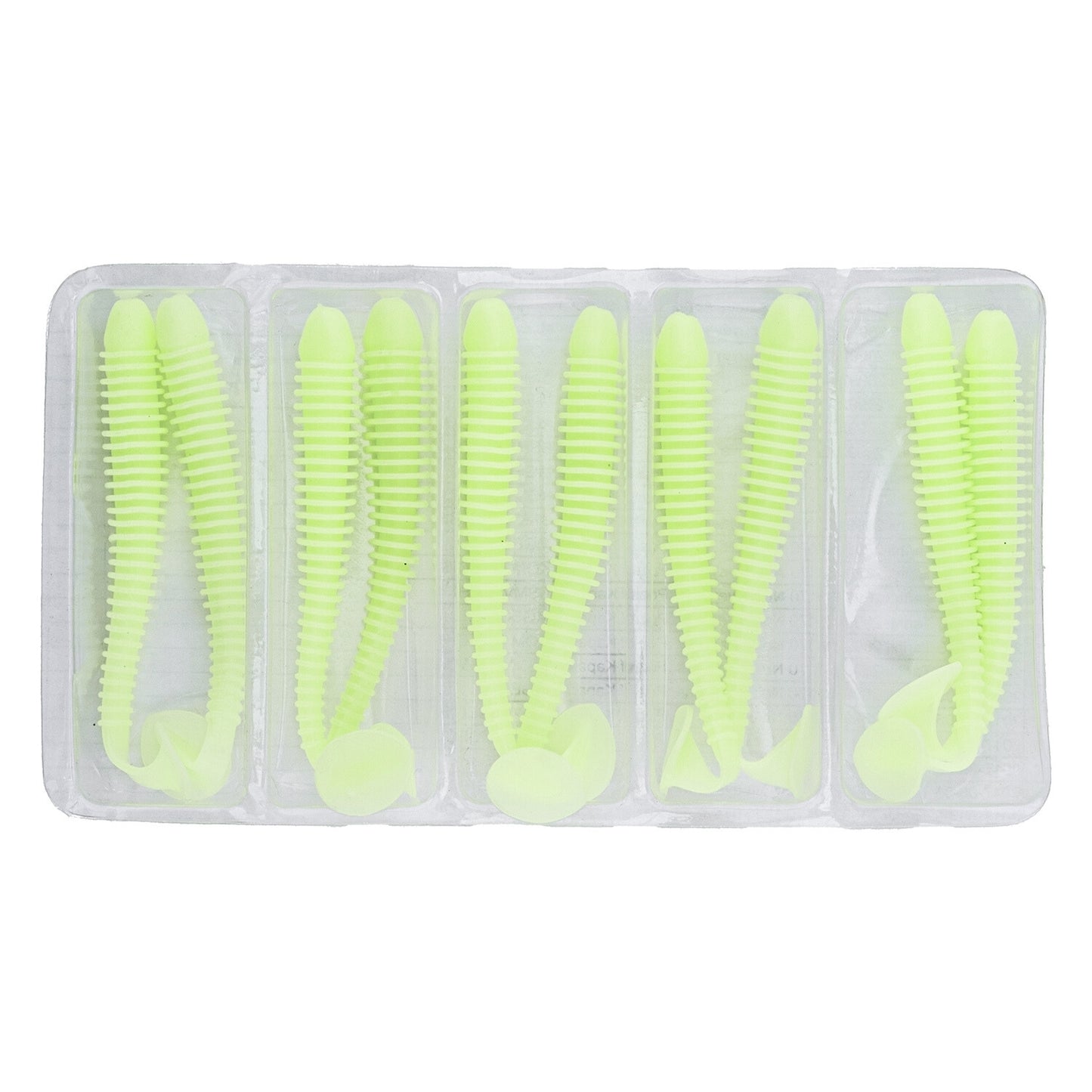 Silikon Kurt Yem - 4,2g 105mm - Turna/Levrek Silikonu - 1 Adet - Glow - Karides Kokulu