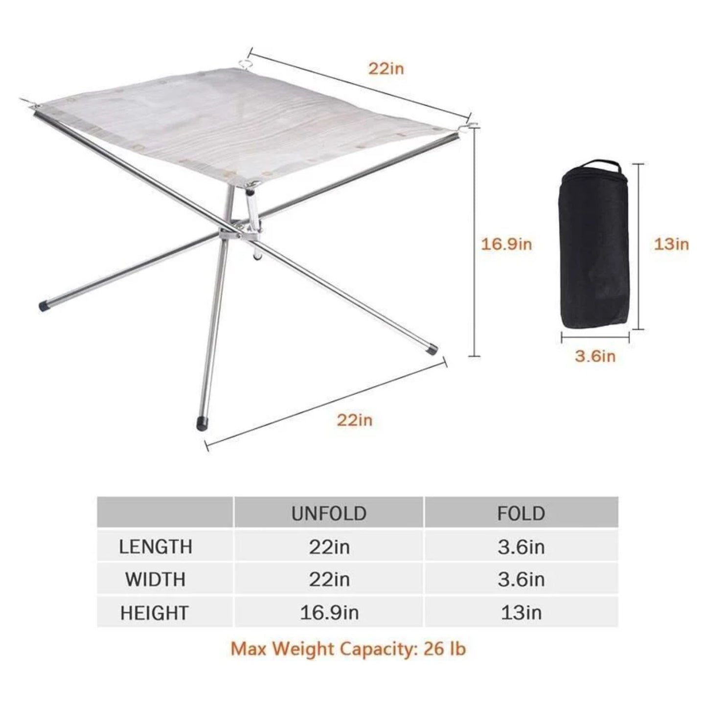 Katlanabilir Ateş Sehpası -Brülör - Madfox Fire Rack - 546250