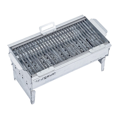 Katlanabilir Ayaklı Portatif Mangal - Paslanmaz - Argeus - Büyük - Taşıma Çantalı