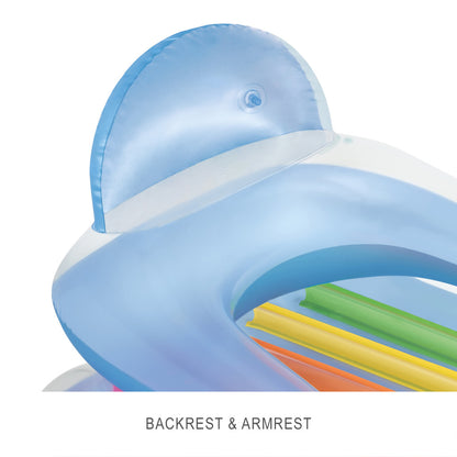 Şişme Havuz Deniz Yatağı - Sultan Yatağı - Bardaklıklı - Mavi (58802EU)