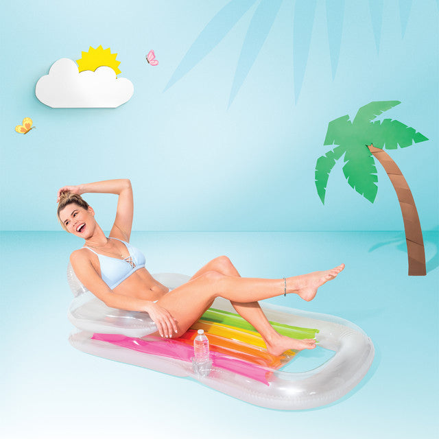 Şişme Havuz Deniz Yatağı - Sultan Yatağı - Bardaklıklı - Gümüş (58802EU)