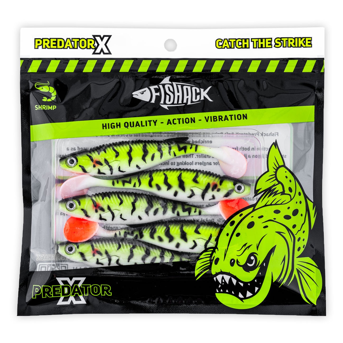 Silikon Balık - 10g 100mm - Fishack PredatorX - UV Boyalı - Bleed