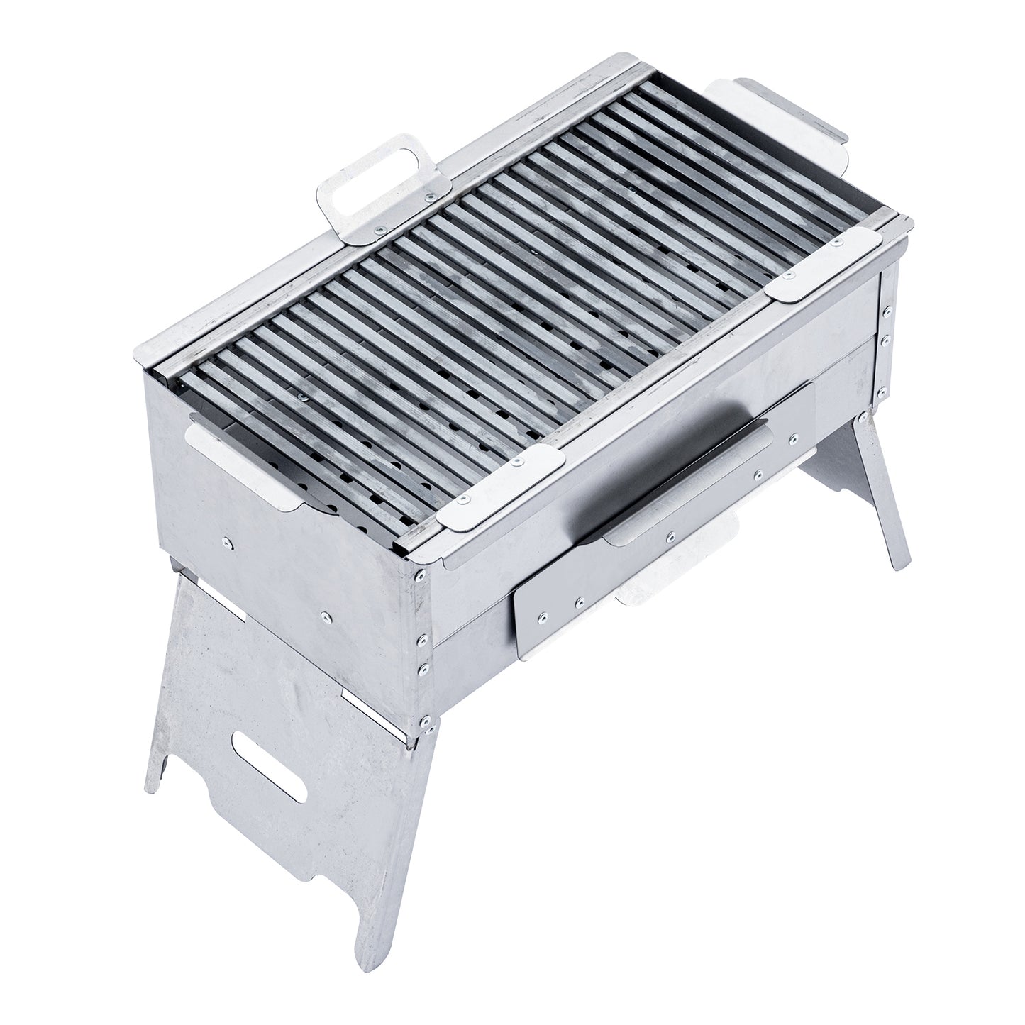 Katlanır Ayaklı Mangal - Argeus - Paslanmaz - Mühürleme Izgaralı - Kül Hazneli