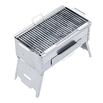 Katlanır Ayaklı Mangal - Argeus - Paslanmaz - Mühürleme Izgaralı - Kül Hazneli