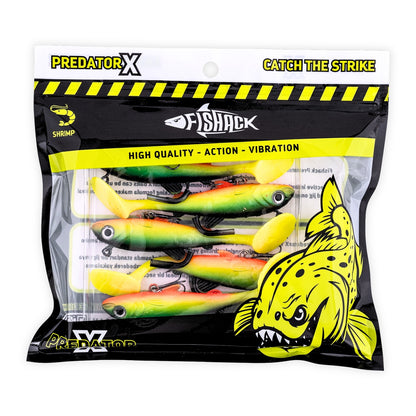 Silikon Balık - 15g 100mm - Üçlü İğneli - Fishack - UV Boyalı - Liechen