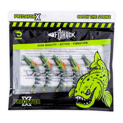 Silikon Karides Yem - 7g 75mm - Fishack Krillax - UV Boyalı - Neon Shrimp
