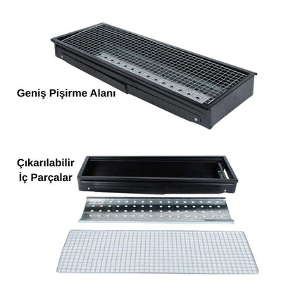 Portatif Katlanabilir Mangal - Madfox Cookout BBQ - Siyah - 547305