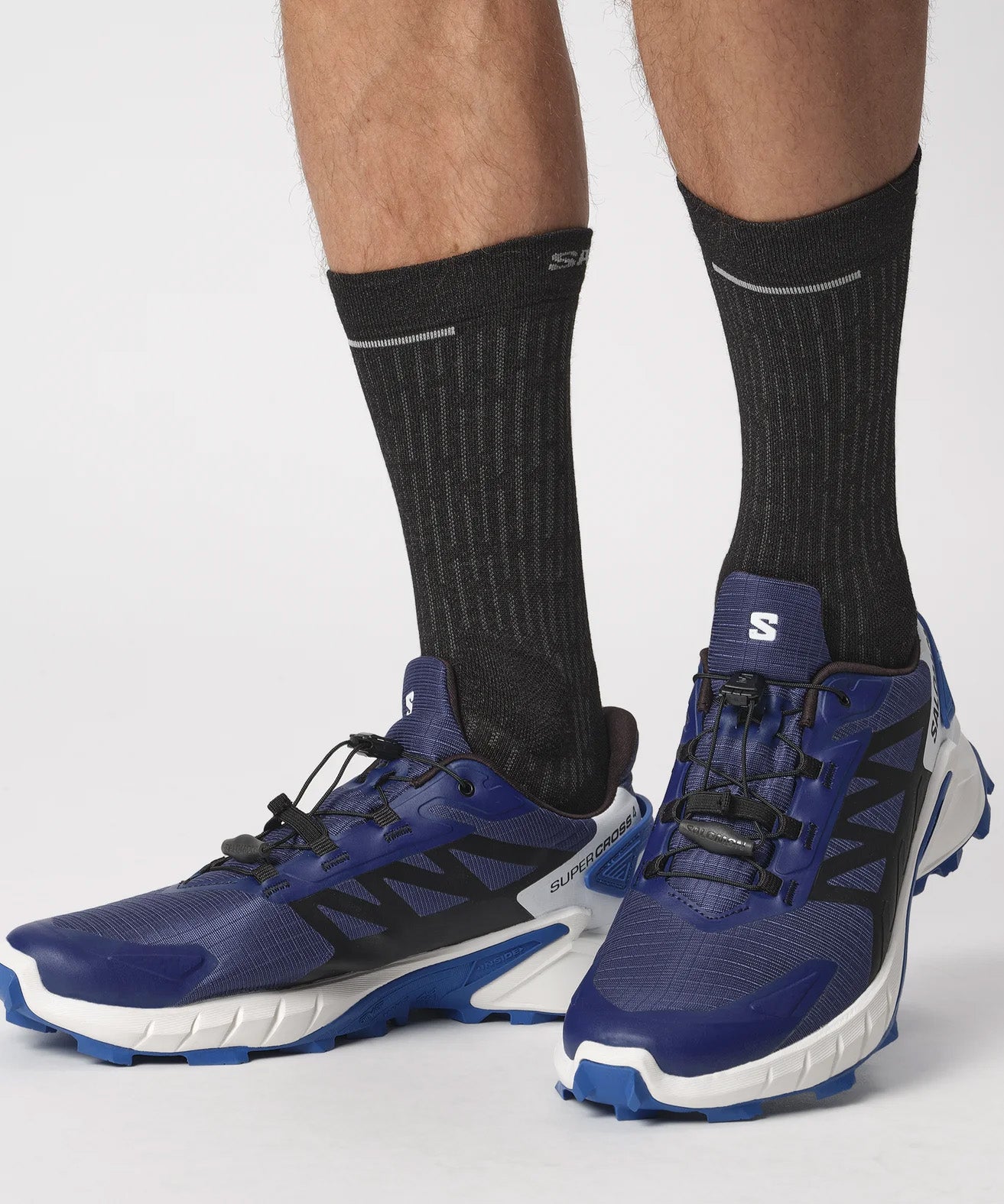 Salomon Supercross 4 Erkek Koşu Ayakkabısı - Blue Print/Black/Lapis Blue