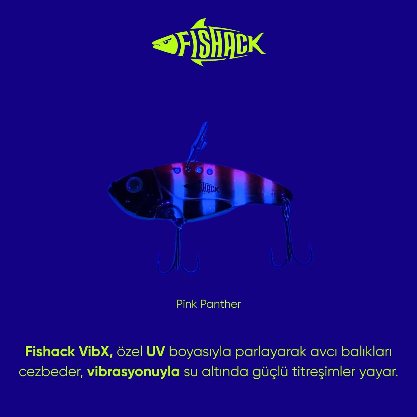 Vibrasyon Yem - LRF/Spin Jig - Fishack VibraX - 7g 40mm - Pink Panther - UV Boyalı
