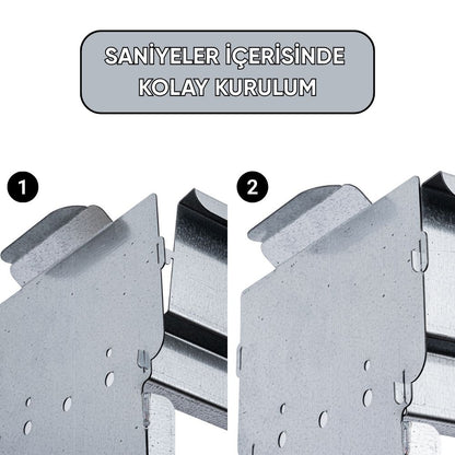 Katlanabilir Ayaklı Portatif Mangal - Paslanmaz - Argeus - Orta - Taşıma Çantalı