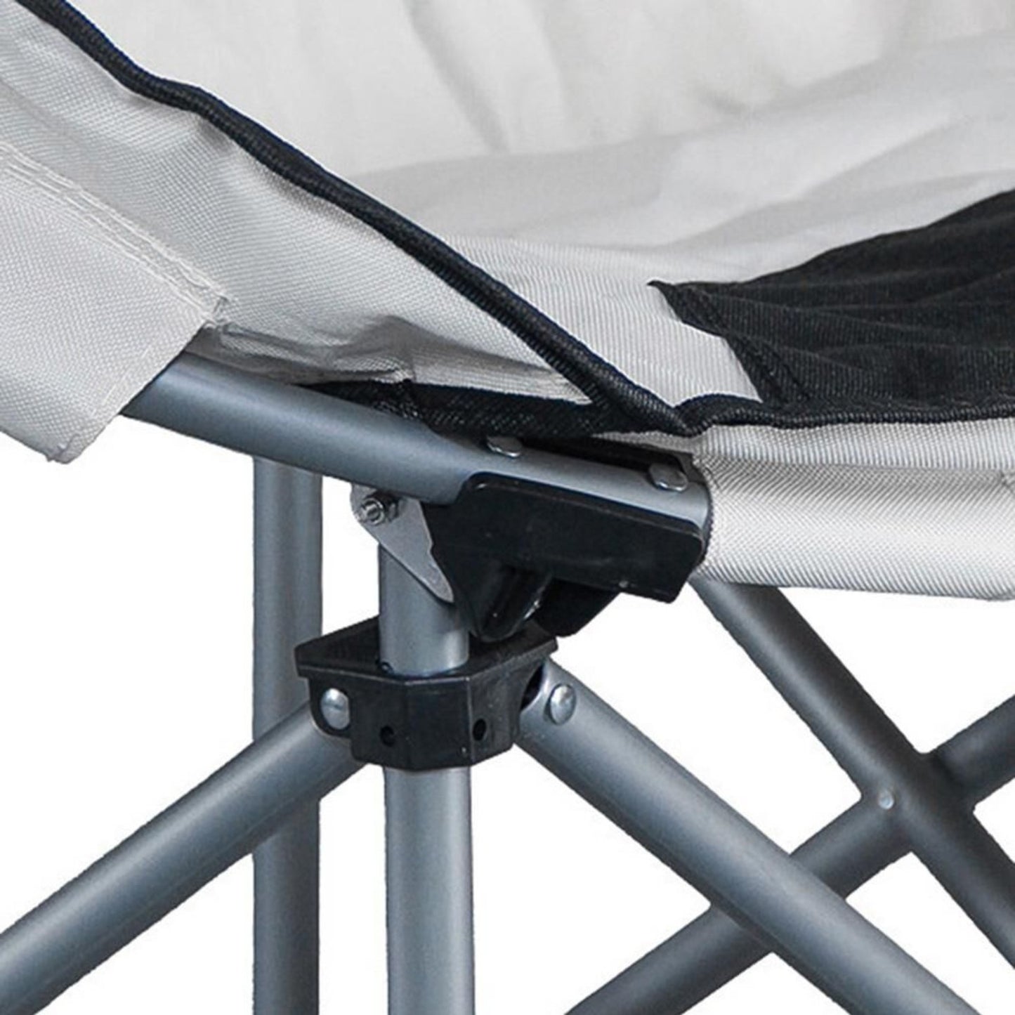 Katlanır Kamp Piknik Sandalyesi - Madfox Moonchair Deluxe - Siyah/Gri - 547212 - Taşıma Çantalı