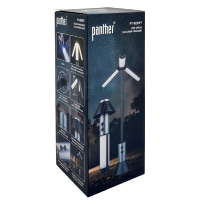 Kamp Lambası - Panther - USB Şarjlı - PT- Berry