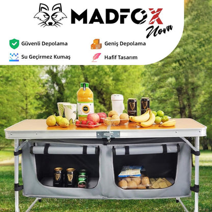 Katlanabilir Ahşap Kamp Masası - Madfox Nova - 547280