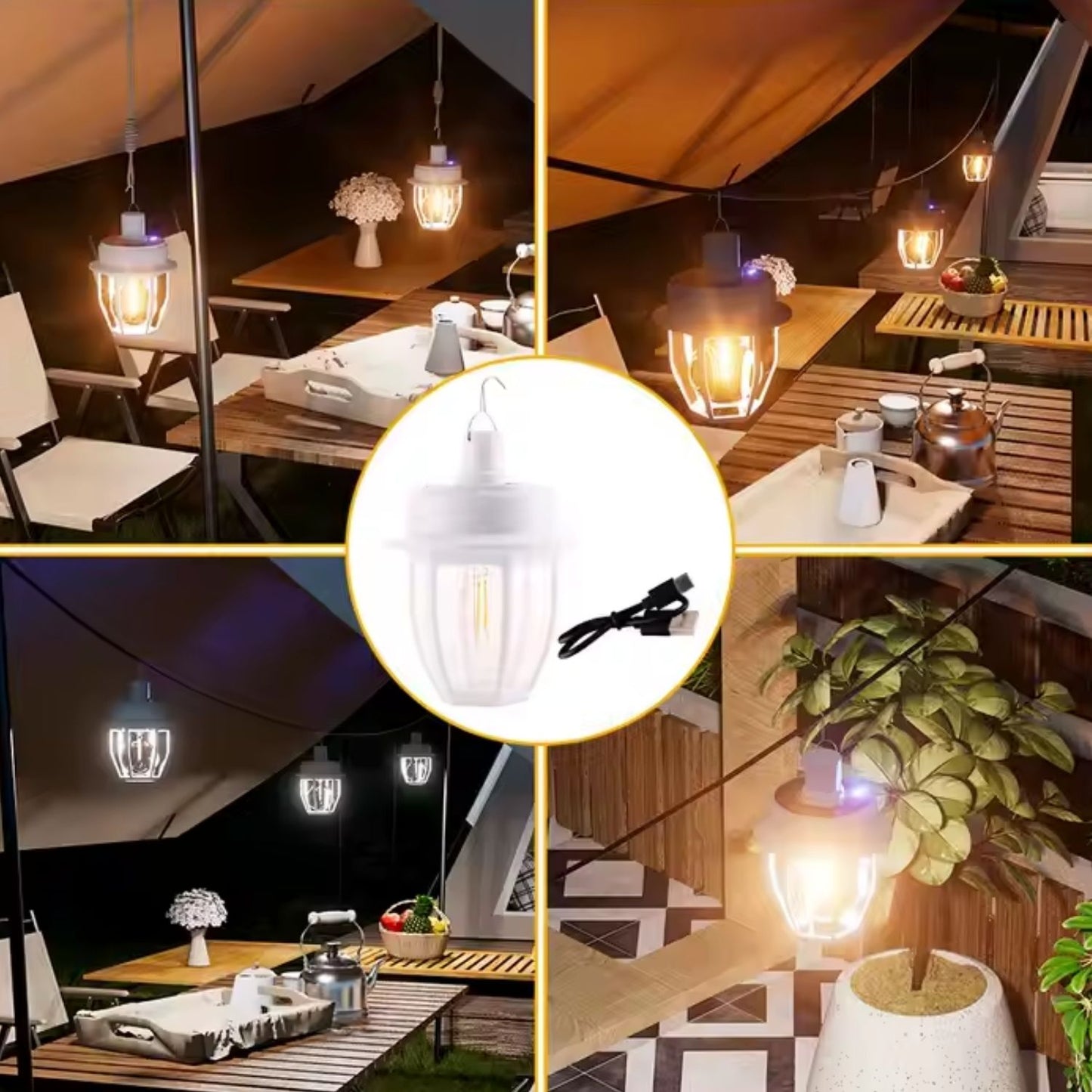Şarj Edilebilir Kamp Lambası - Wison - Solar Şarjlı