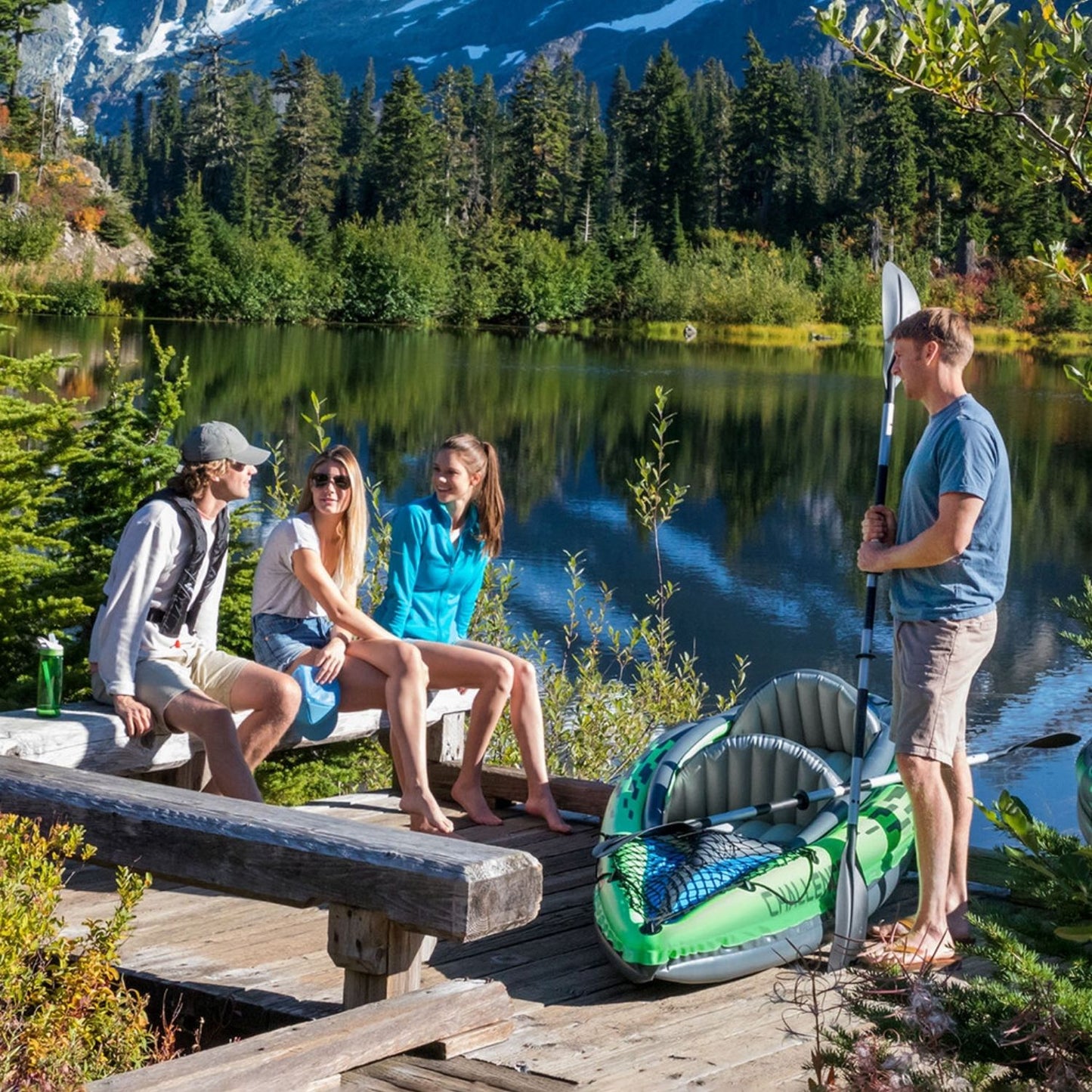 Şişme Kano Seti - Challenger K2 - Intex - Pompa Kürek Seti (68306)