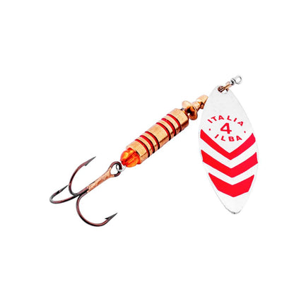 Alabalık Turna Döner Olta Kaşık - Ilba Sergente 60114 - Gümüş/Kırmızı - No:4