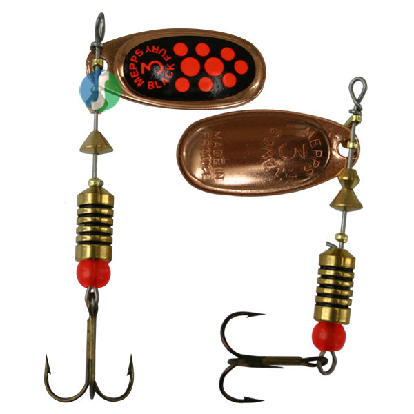 Alabalık Turna Döner Olta Kaşık - Mepps - Black Fury - Bakır-Portakal No:2