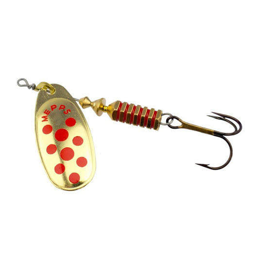 Alabalık Turna Döner Olta Kaşık - Mepps - Comet - Altın/Kırmızı Noktalı No:3