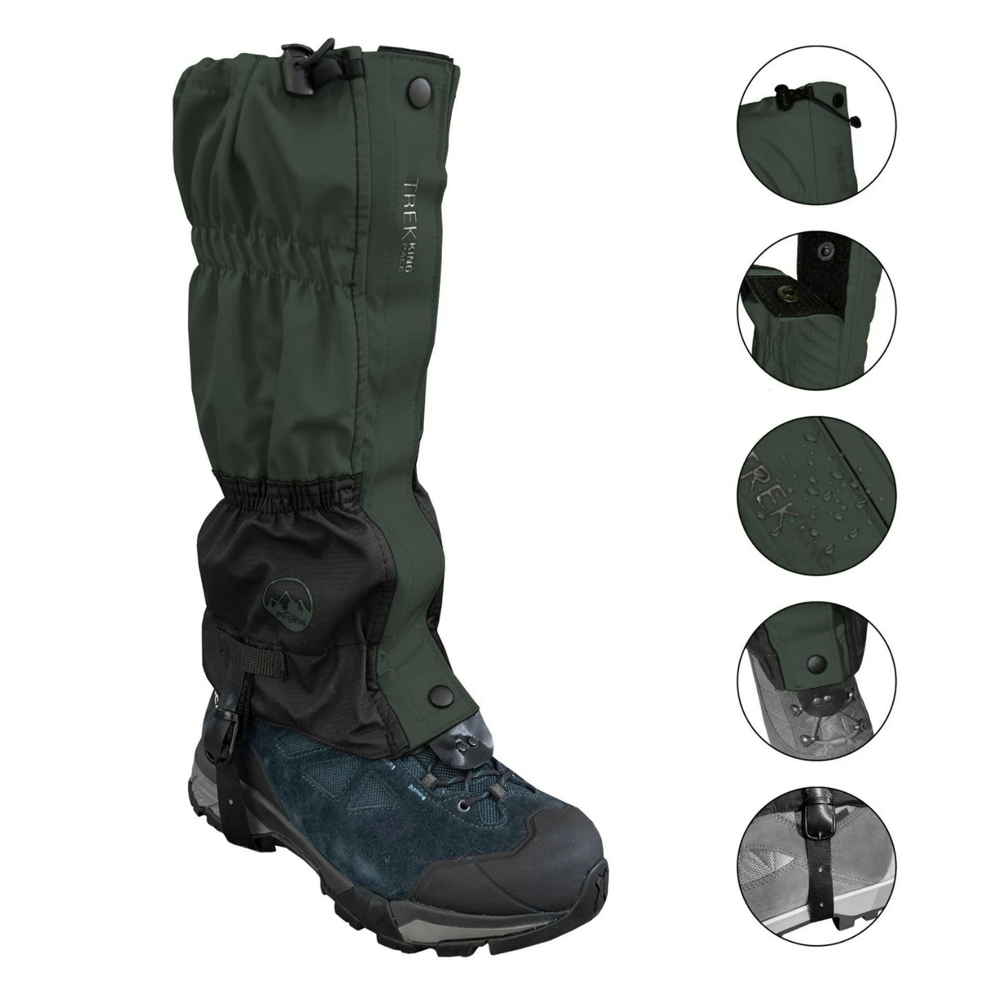 Argeus Trekking Pace Outdoor Tozluk Haki-Siyah
