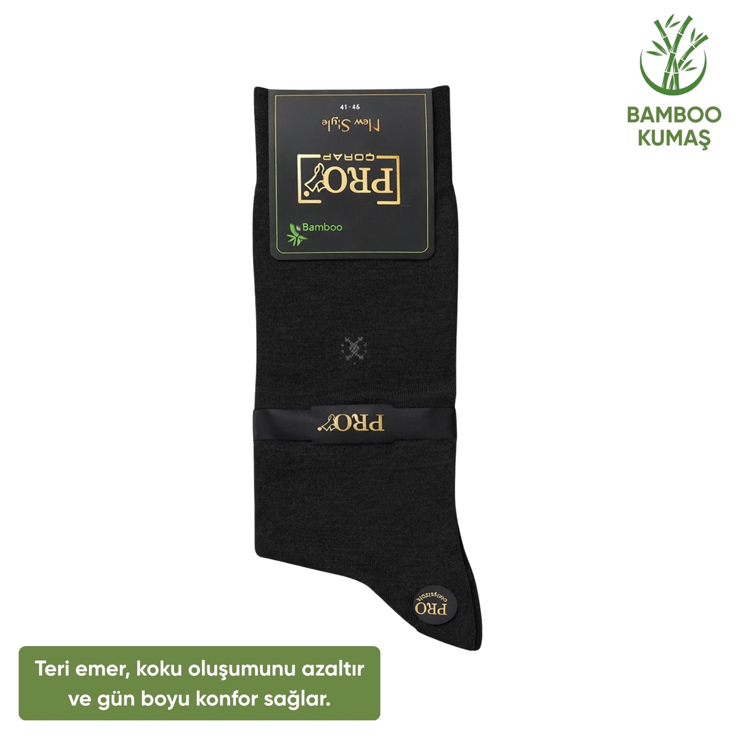Bambu Erkek Soket Çorabı - 3 Çift - Dikişsiz - Gori -17135 - Set 5