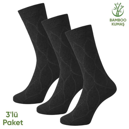 Bambu Erkek Soket Çorap - 3 Çift - Dikişsiz - Bakü - 17672 - Set 2