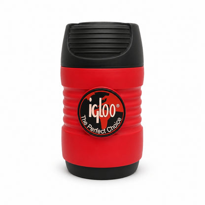 Cam Yemek Termosu - Isı Yalıtımlı - Igloo - 600 ml - Siyah/Kırmızı - 200385