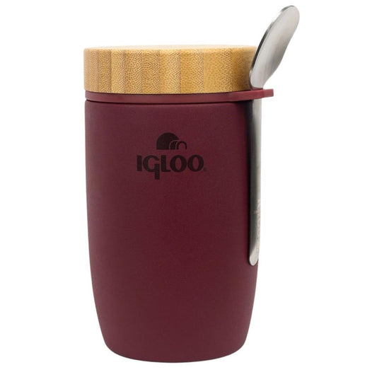 Çelik Yemek Termos - Igloo - Bamboo - 500 ml - Bordo - 205789