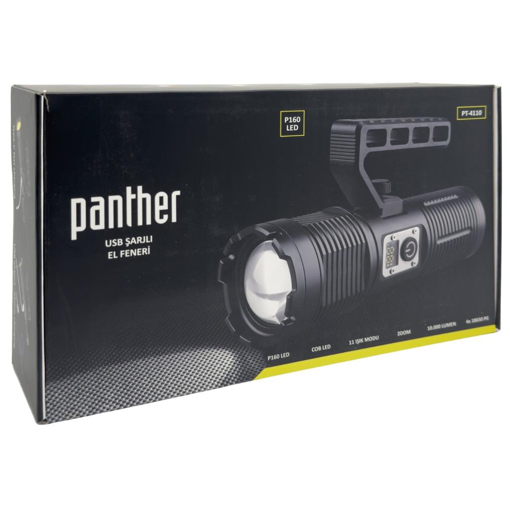 El Feneri - Panther - Usb Şarjlı - PT-4110