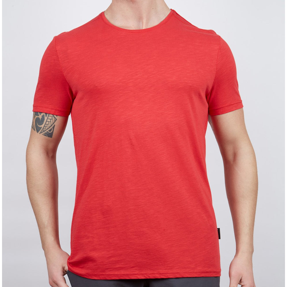 Erkek Tişört - Pamuklu Spor Tişört - Basic - Kırmızı (600400)