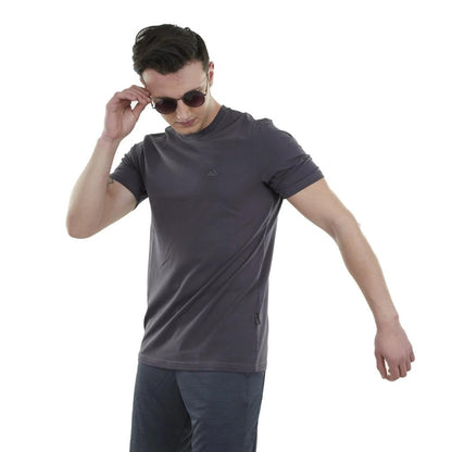 Erkek Tişört - Pamuklu Spor Tişört - Lucid - Antrasit (600616)