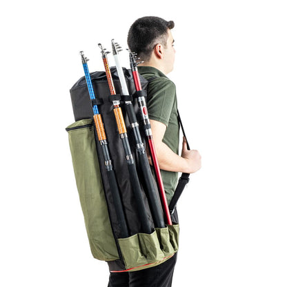 Euro Fish Kamış Çantası Boru Tipi Haki-Siyah 80 cm (38006)