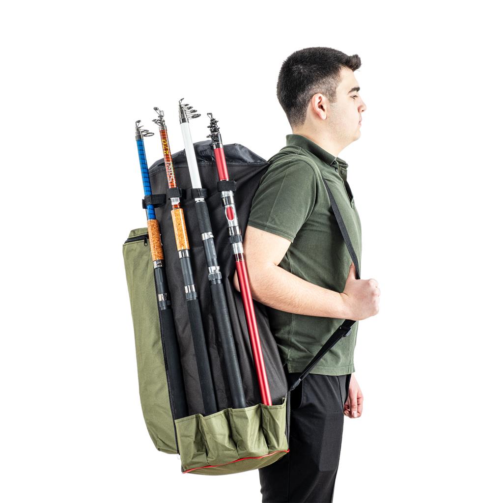 Euro Fish Kamış Çantası Boru Tipi Haki-Siyah 80 cm (38006)